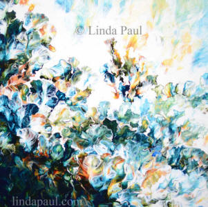 flowers of the ocean abstract art by Linda Paul