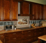 kitchen backsplash design with mosaic tiles