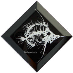 black and white grey angel fish bones tile