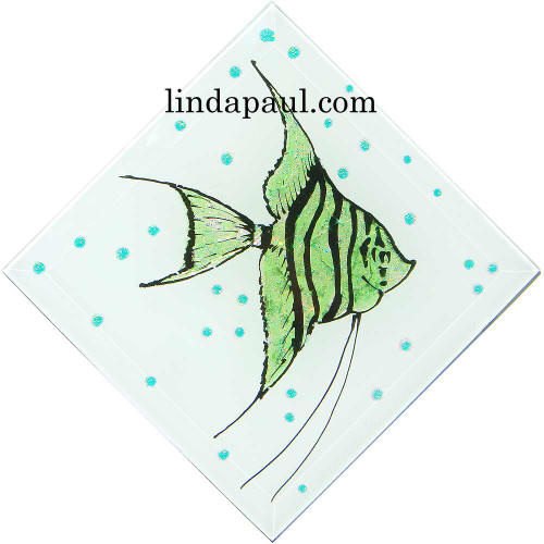 sea glass gree fish tile