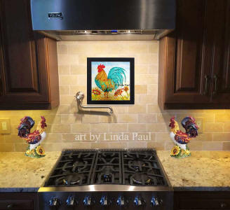 rooster kitchen backsplash