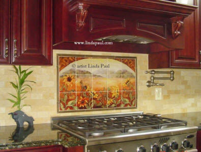 Sunflower Kitchen backsplash