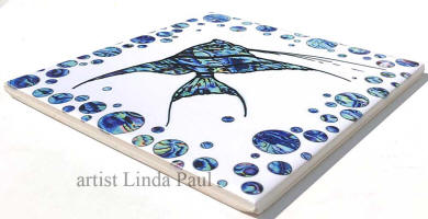 side view ceramic fish tile