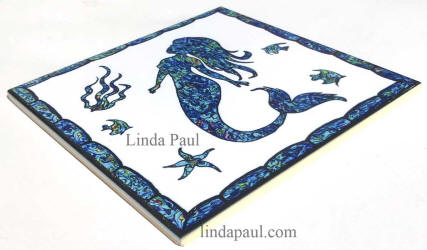 side view of mermaid tile