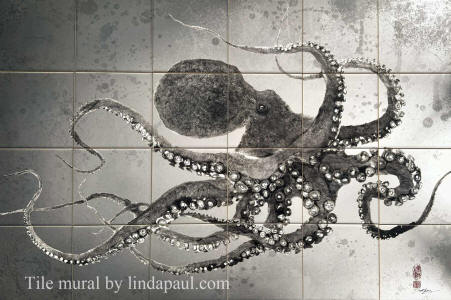 octopus backsplash tiles